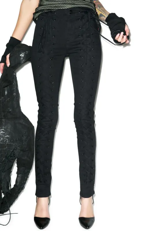 Lace Up Jeans sold by Dolls Kill