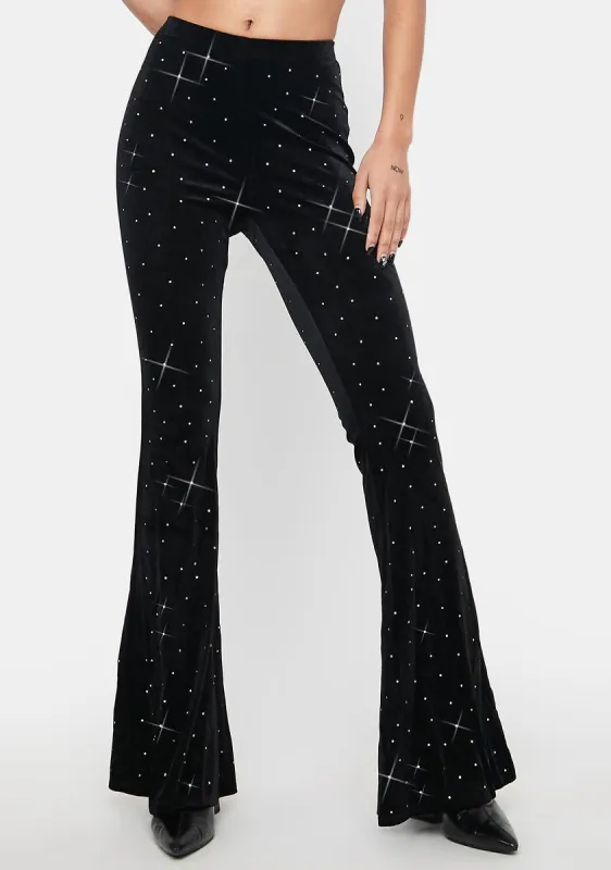 You Don't Understand Velvet Flare Pants sold by Dolls Kill