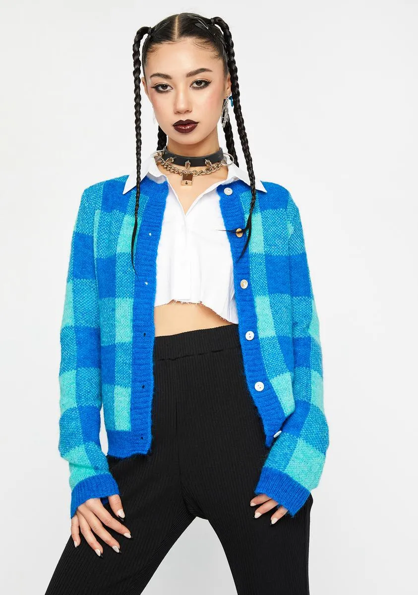 All The Way Up Gingham Cardigan sold by Dolls Kill