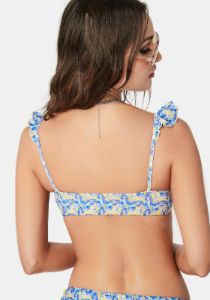 Monarch Birdie Ruffle Bikini Top sold by Dolls Kill