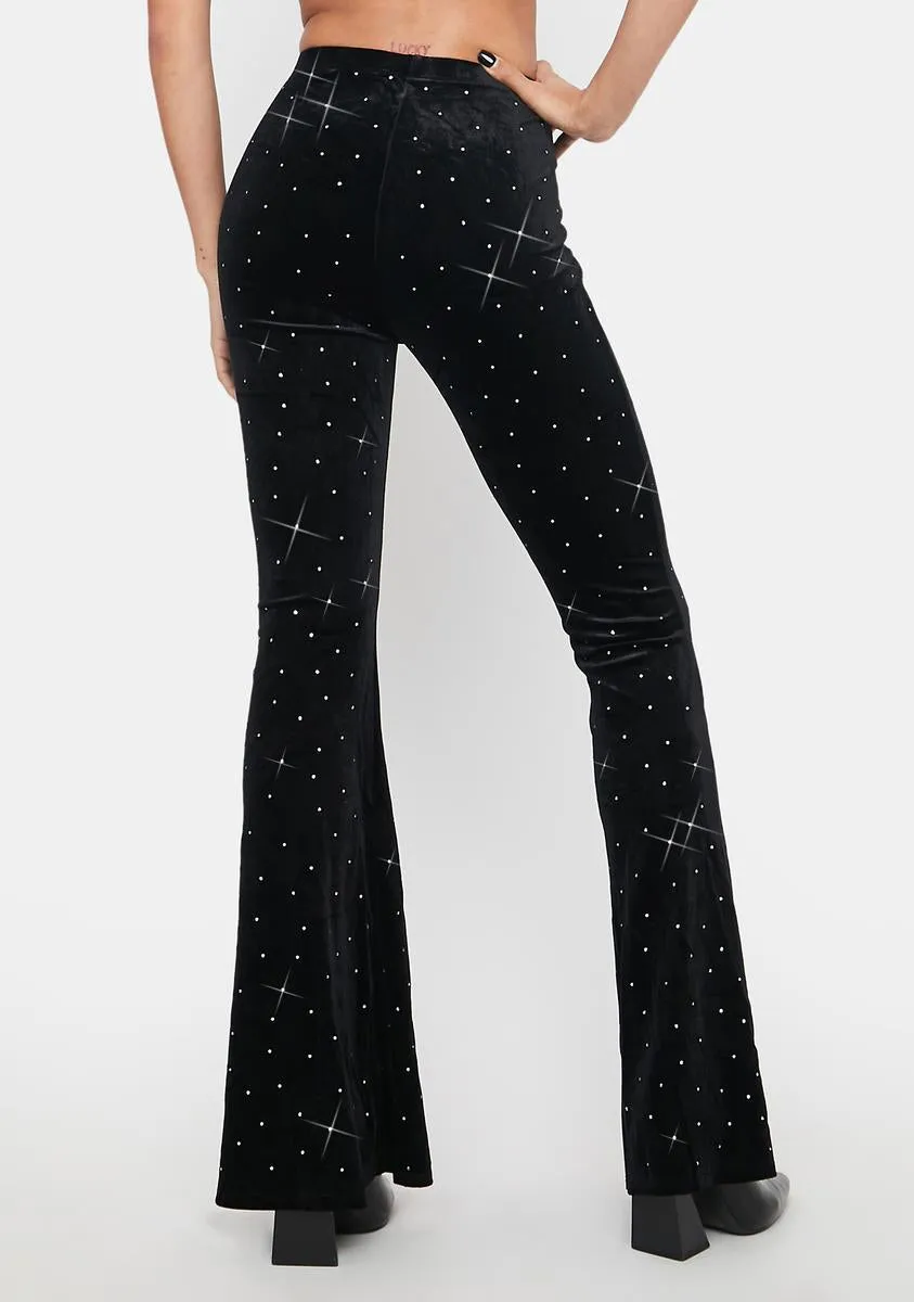 You Don't Understand Velvet Flare Pants sold by Dolls Kill product image thumbnail 4