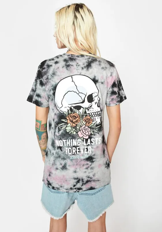 Nothing Lasts Tie Dye Graphic Tee sold by Dolls Kill