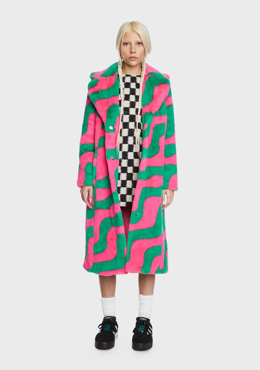 Wave Kai Faux Fur Coat sold by Dolls Kill