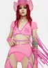 Pink Karma Cowgirl Fringe Wrap Top sold by Dolls Kill