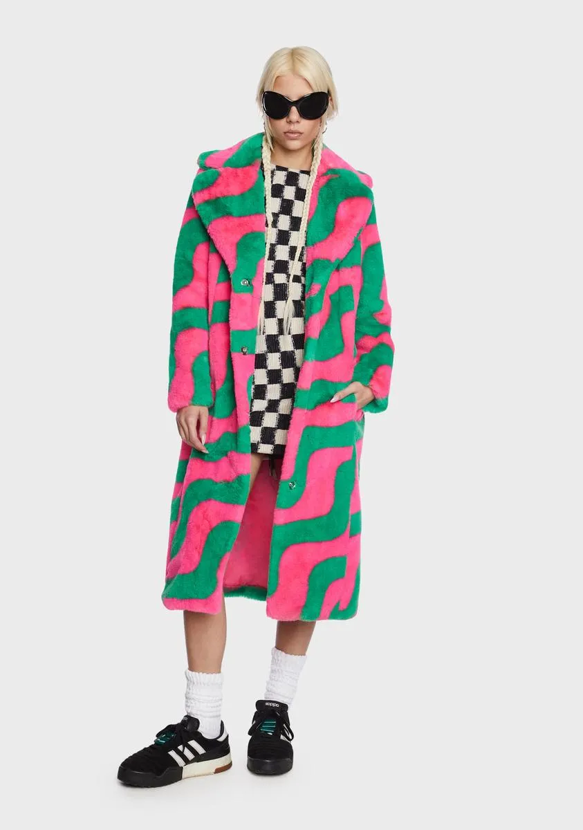 Wave Kai Faux Fur Coat sold by Dolls Kill product image thumbnail 3