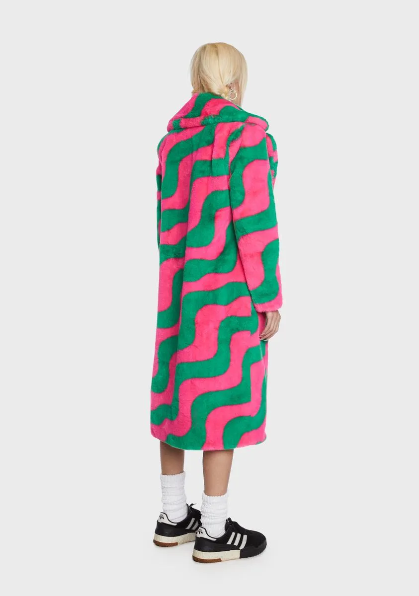 Wave Kai Faux Fur Coat sold by Dolls Kill product image thumbnail 4