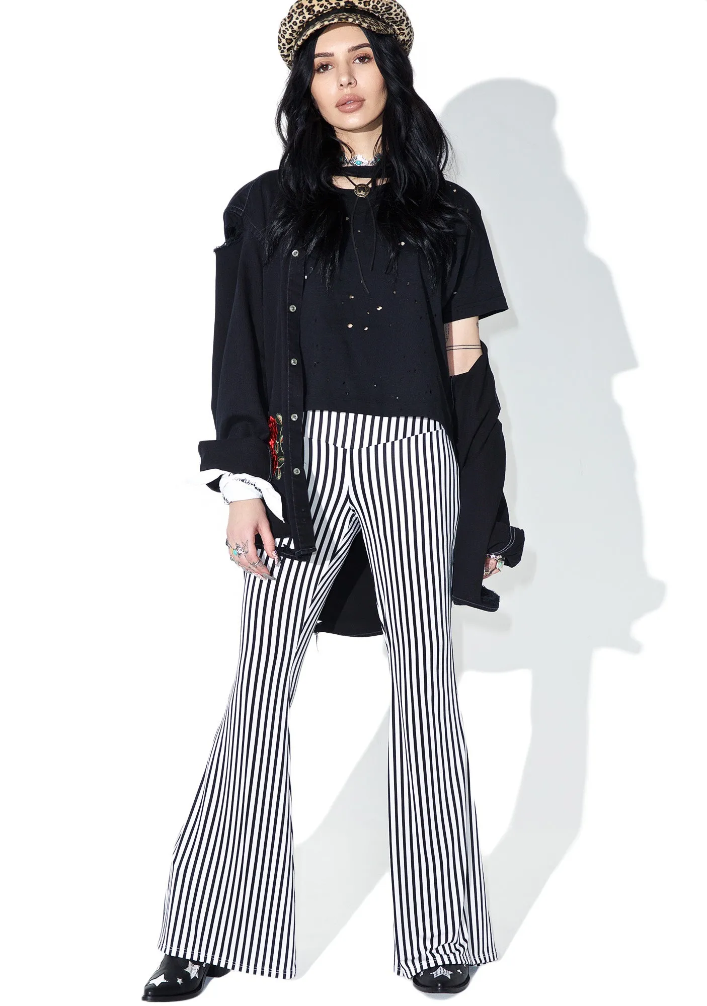 Wild Thing Striped Bell Bottoms sold by Dolls Kill product image thumbnail 5