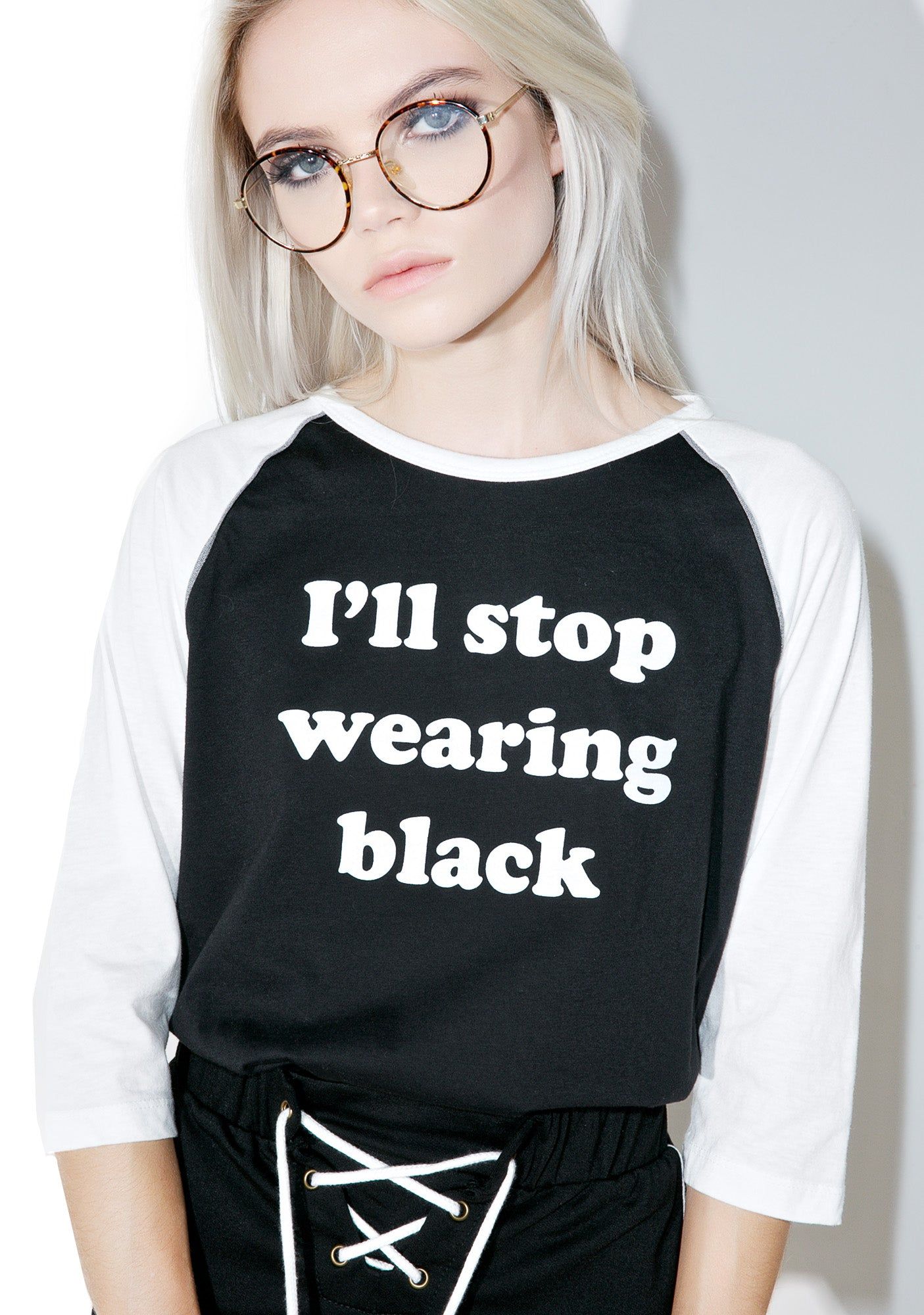 Darker Color Baseball Tee sold by Dolls Kill product image thumbnail 4