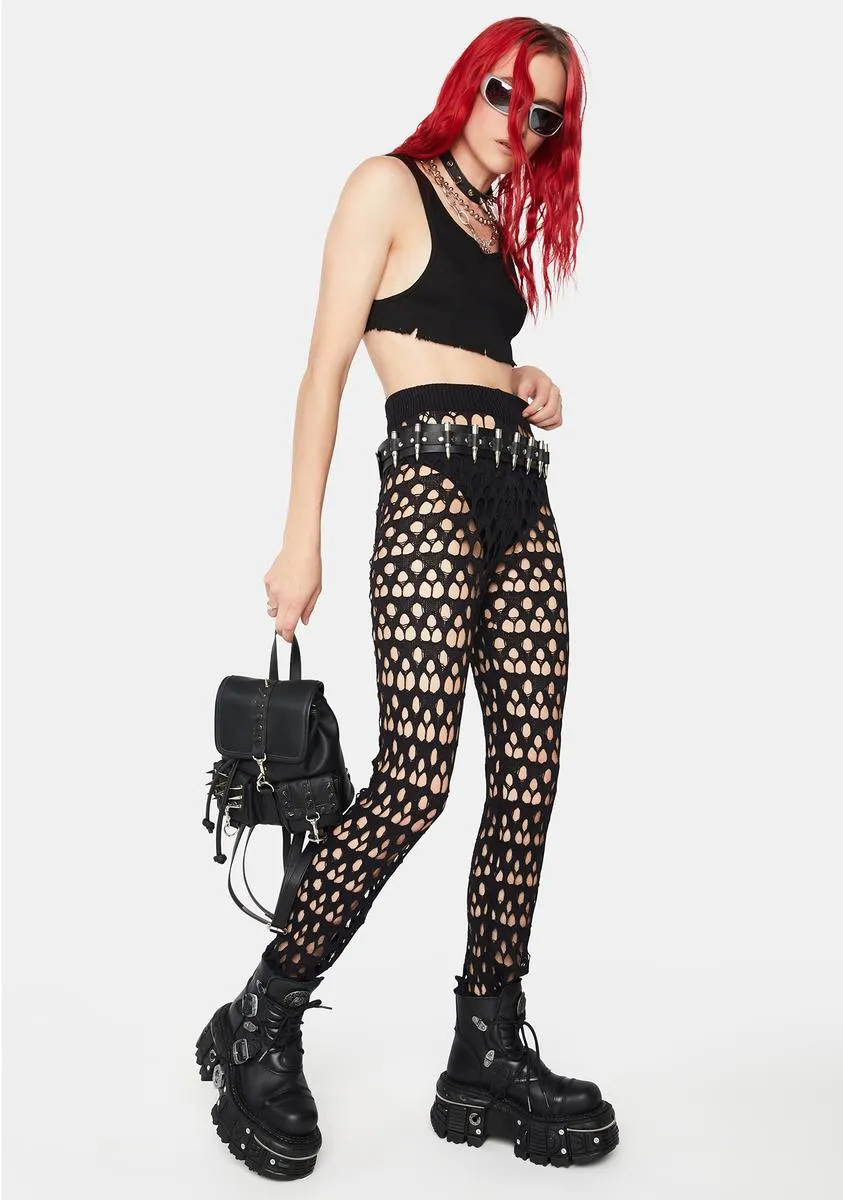 Midnight Festi-Babe Knit Pants sold by Dolls Kill product image thumbnail 2