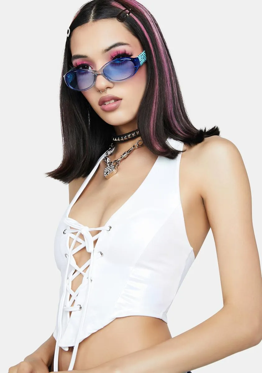 Pure Forever's Never Enough Holographic Crop Top sold by Dolls Kill product image thumbnail 2