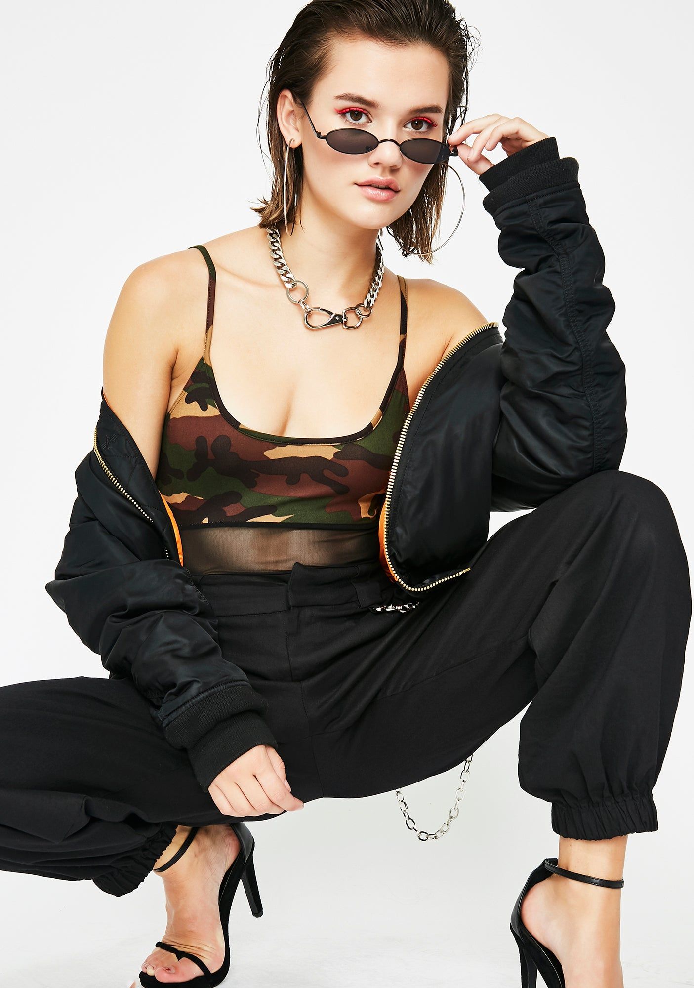 Man Hunt Camo Bodysuit sold by Dolls Kill product image thumbnail 2