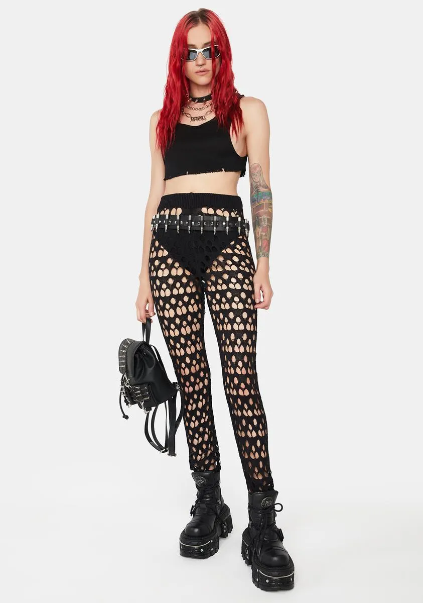 Midnight Festi-Babe Knit Pants sold by Dolls Kill product image thumbnail 3