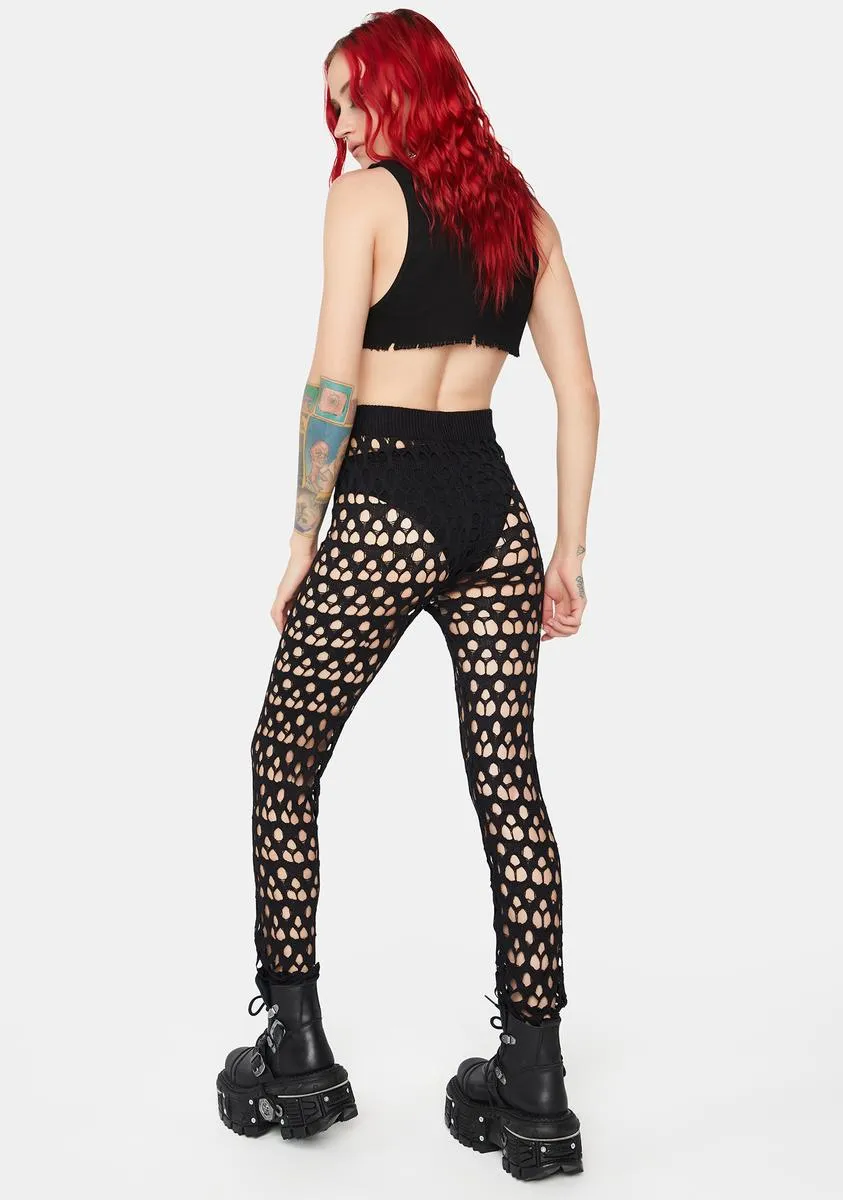 Midnight Festi-Babe Knit Pants sold by Dolls Kill product image thumbnail 4