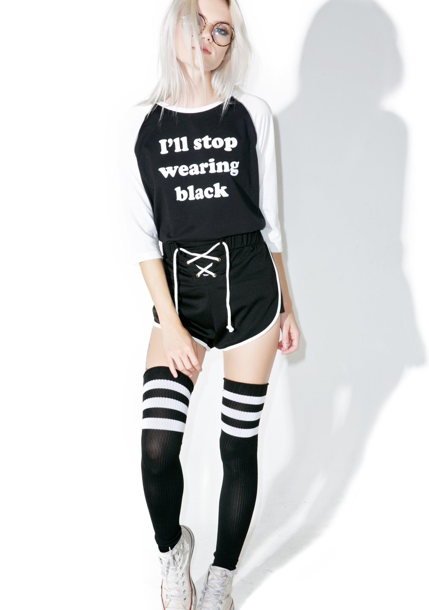 Darker Color Baseball Tee sold by Dolls Kill product image thumbnail 3