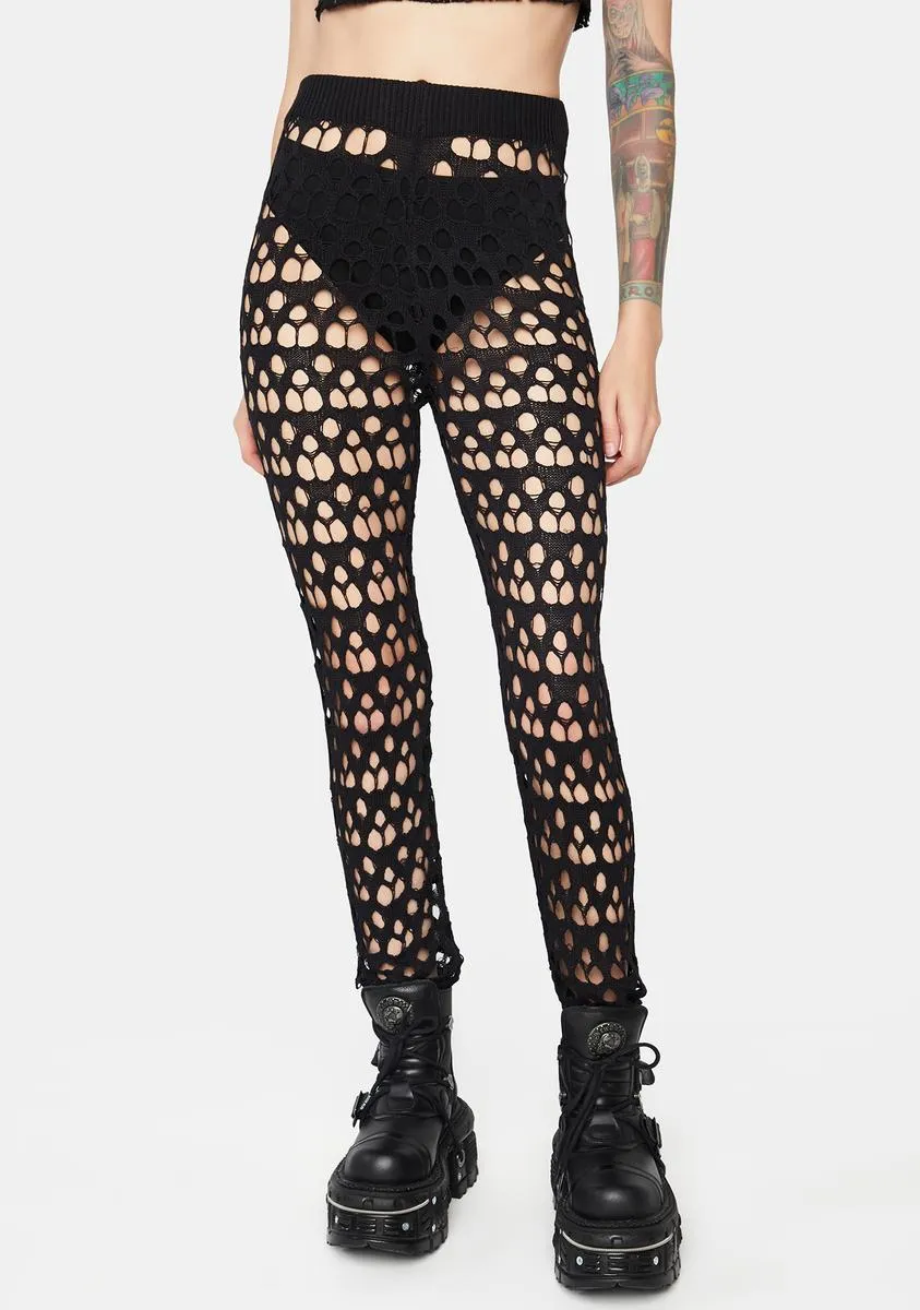 Midnight Festi-Babe Knit Pants sold by Dolls Kill