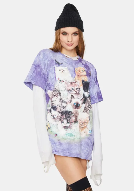 10 Kittens Graphic Tee sold by Dolls Kill