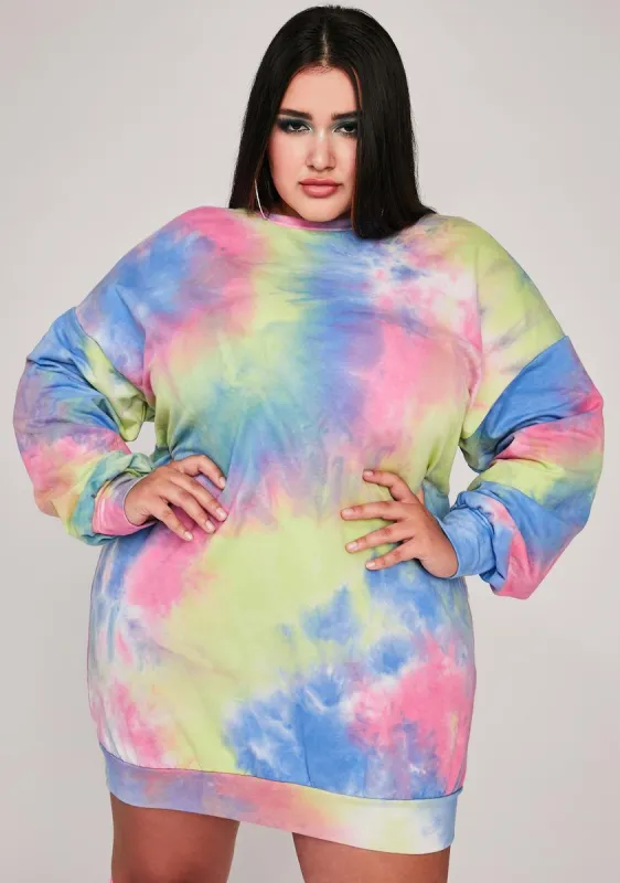Always Chasing Daybreak Tie Dye Dress sold by Dolls Kill