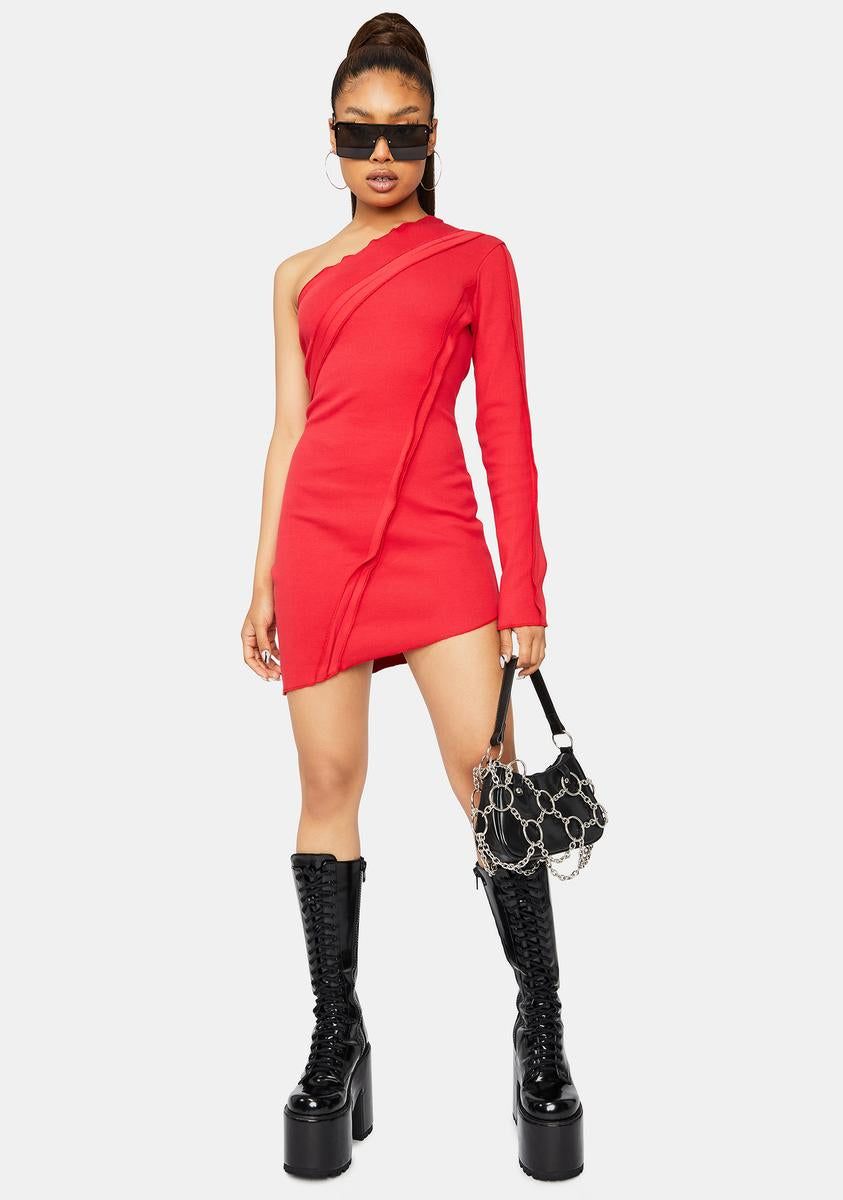 Scarlet New Adventures One Shoulder Mini Dress sold by Dolls Kill product image thumbnail 3