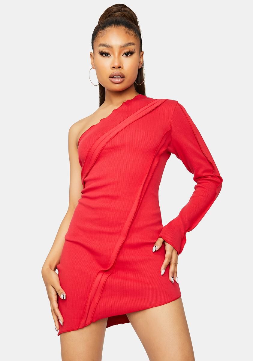 Scarlet New Adventures One Shoulder Mini Dress sold by Dolls Kill