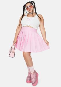 Plus Cupcake Just Like Candy Pleated Skirt sold by Dolls Kill