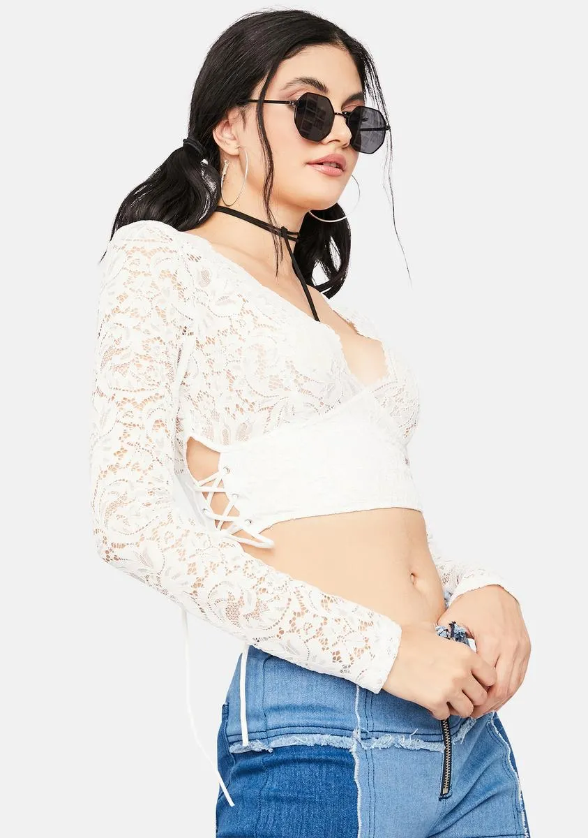 Flash Of Fantasy Lace Crop Top sold by Dolls Kill product image thumbnail 2
