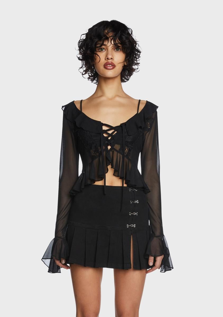 Glimpse Crop Top sold by Dolls Kill