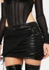 Sub Zero Ruched Mini Skirt sold by Dolls Kill