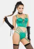 Let Love In Satin Lingerie Set sold by Dolls Kill