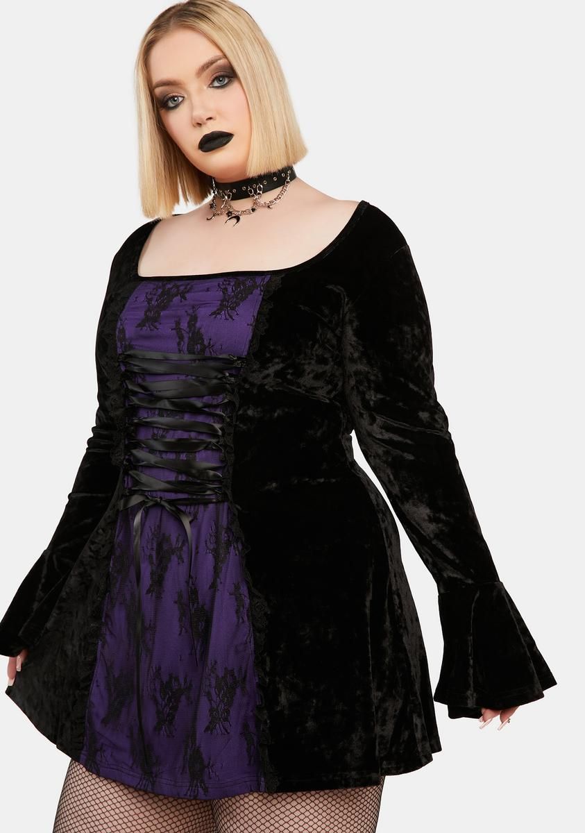 Plus Mourning The Light Velvet Dress sold by Dolls Kill product image thumbnail 2