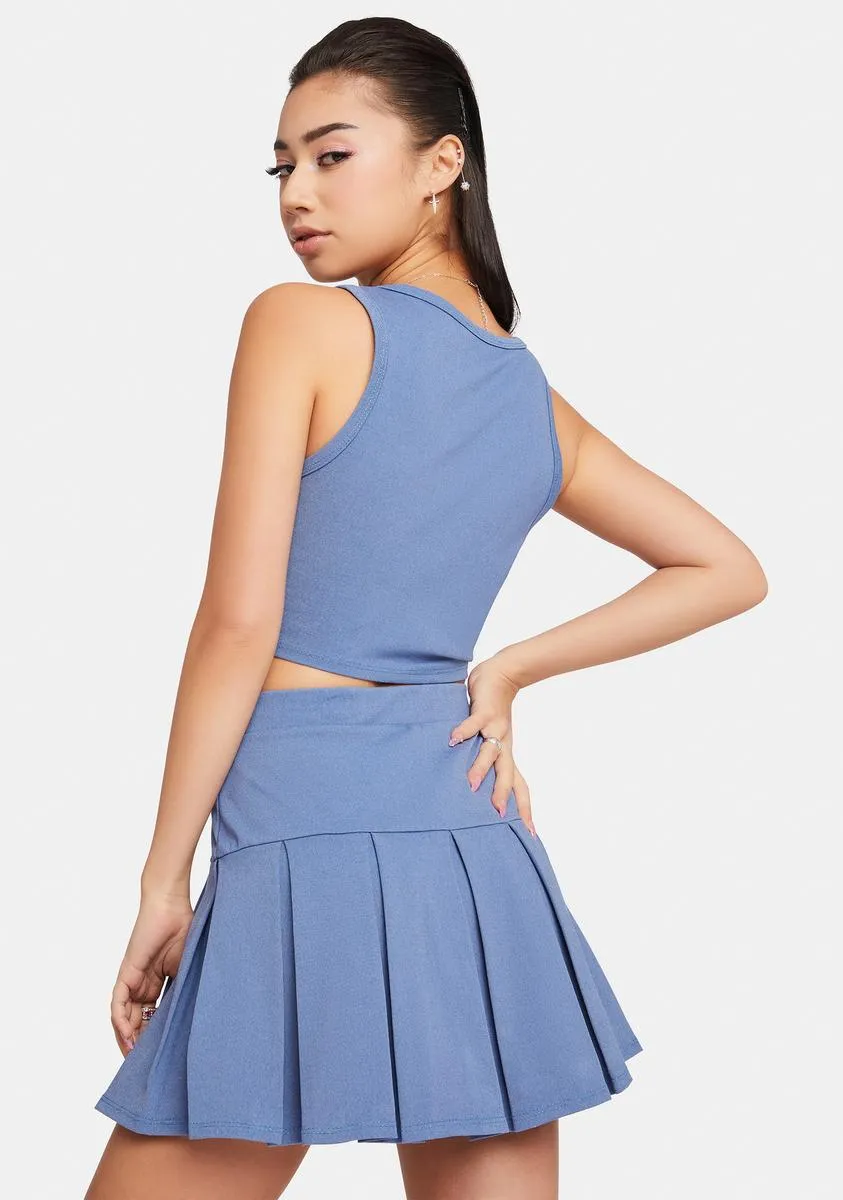 Cool Cute Togetha Denim Pleated Skirt Set sold by Dolls Kill product image thumbnail 4