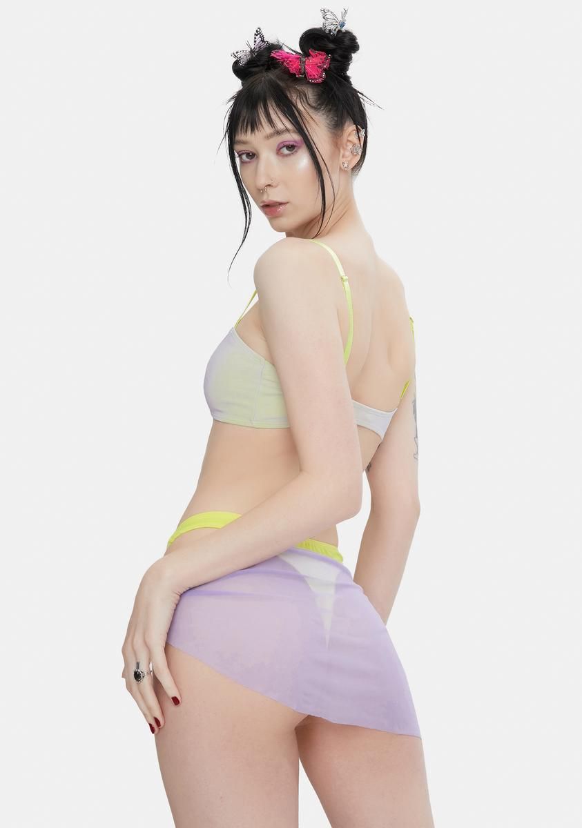 Lavender Endless Bliss Mesh 3-Piece Set sold by Dolls Kill product image thumbnail 4