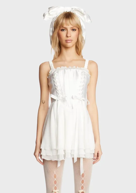 Earth Angel Satin Dress sold by Dolls Kill