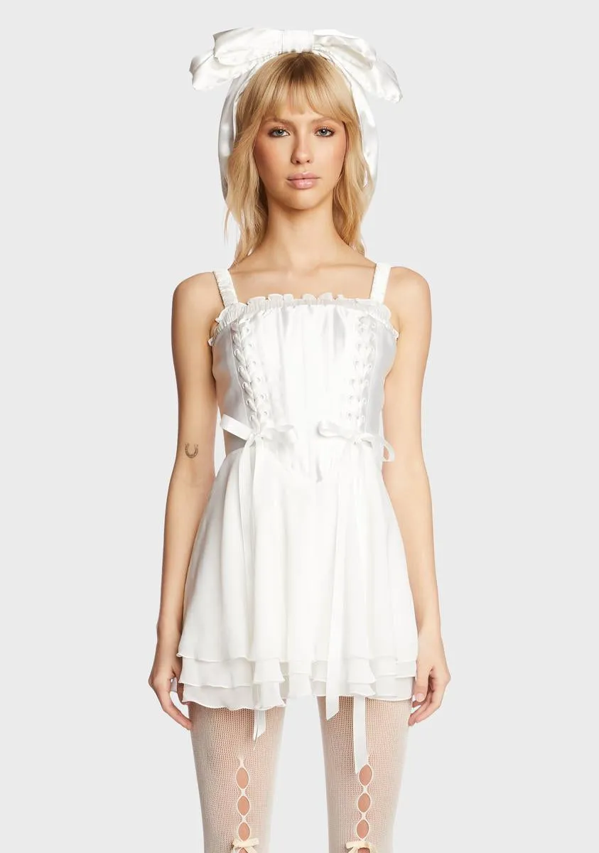 Earth Angel Satin Dress sold by Dolls Kill