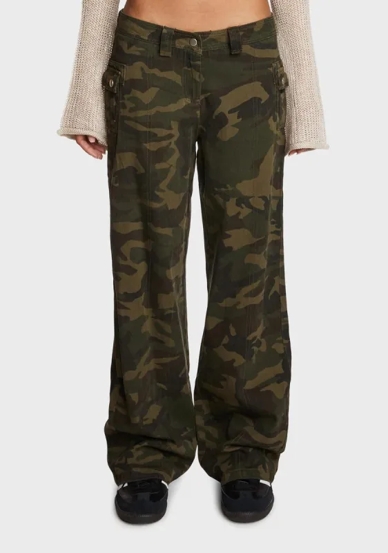 Aya Low-Rise Cargo Pants sold by Dolls Kill