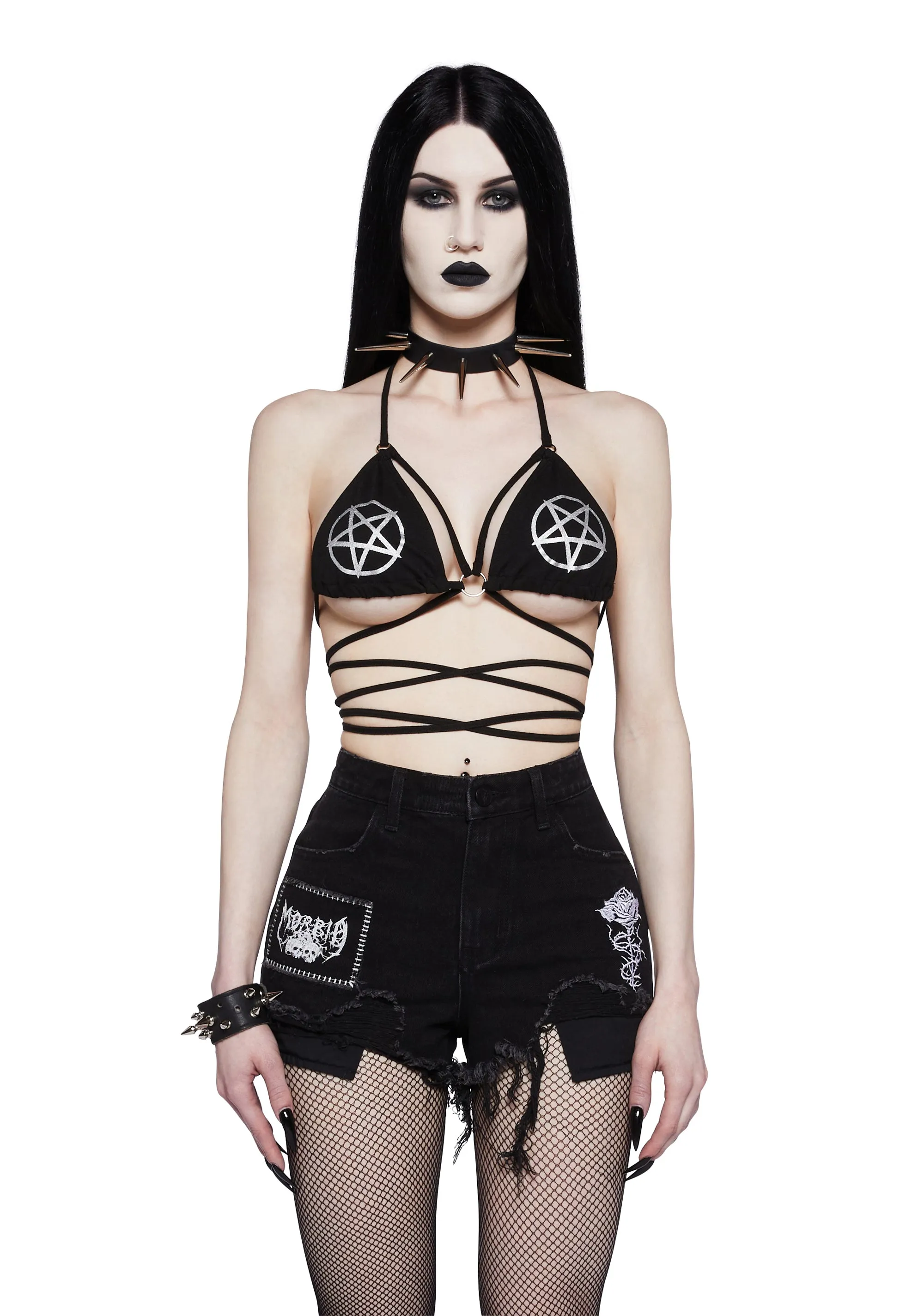 Decibel Romance Bra Top sold by Dolls Kill