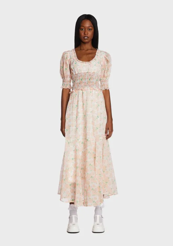 Tilly Floral Midi Dress sold by Dolls Kill