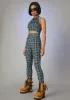 Never The Same Plaid Pant Set sold by Dolls Kill