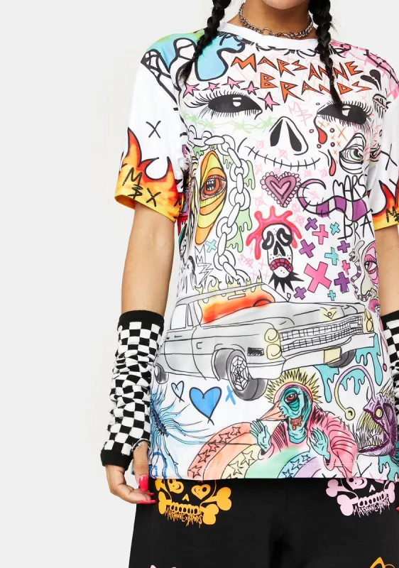 Graffiti Graphic Tee sold by Dolls Kill