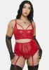 Plus Scarlet Daisy 3-Piece Garter Set sold by Dolls Kill