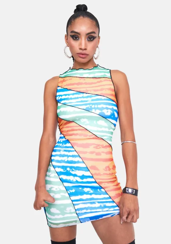 Wait For No One Tie Dye Mini Dress sold by Dolls Kill