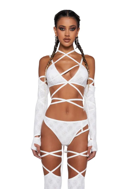 Sun Desires Bra Top And Gloves Set sold by Dolls Kill