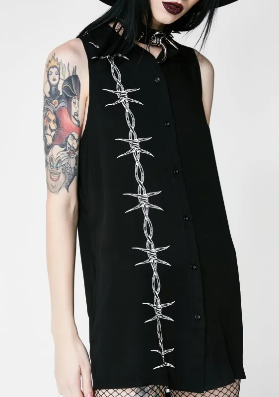 Barbed Shirt sold by Dolls Kill