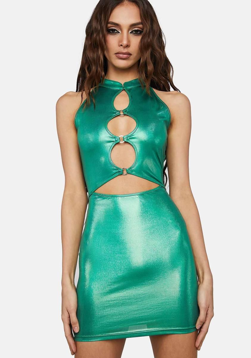 Green Cutout Sleeveless Mini Dress sold by Dolls Kill
