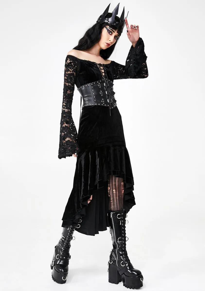 Gothic Velvet Lace Dress sold by Dolls Kill product image thumbnail 3