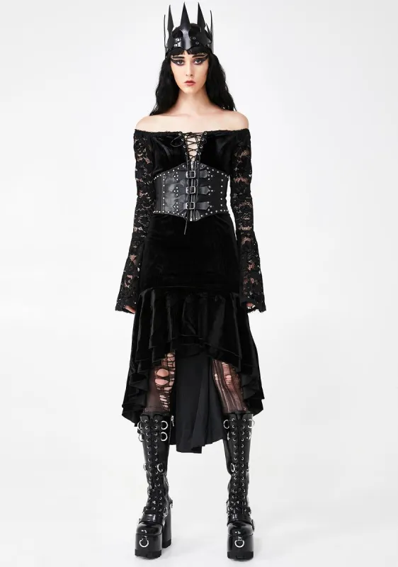 Gothic Velvet Lace Dress sold by Dolls Kill
