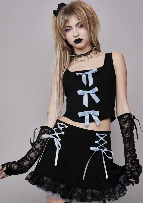 Sky Song Of Sadness Pleated Skirt sold by Dolls Kill