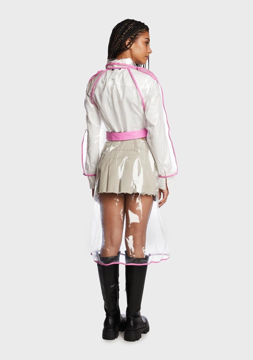 Sweet Drizzle Forecast Clear Trench Coat sold by Dolls Kill product image thumbnail 4