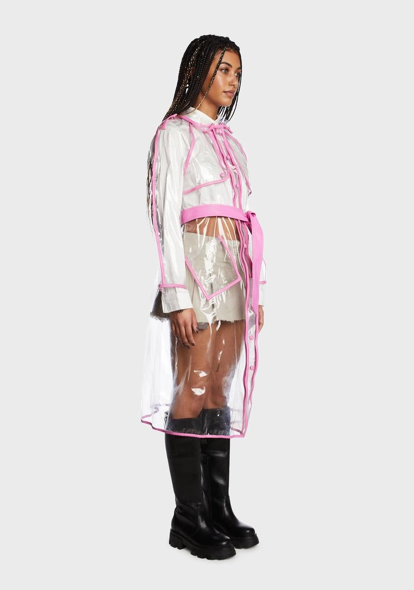 Sweet Drizzle Forecast Clear Trench Coat sold by Dolls Kill product image thumbnail 3