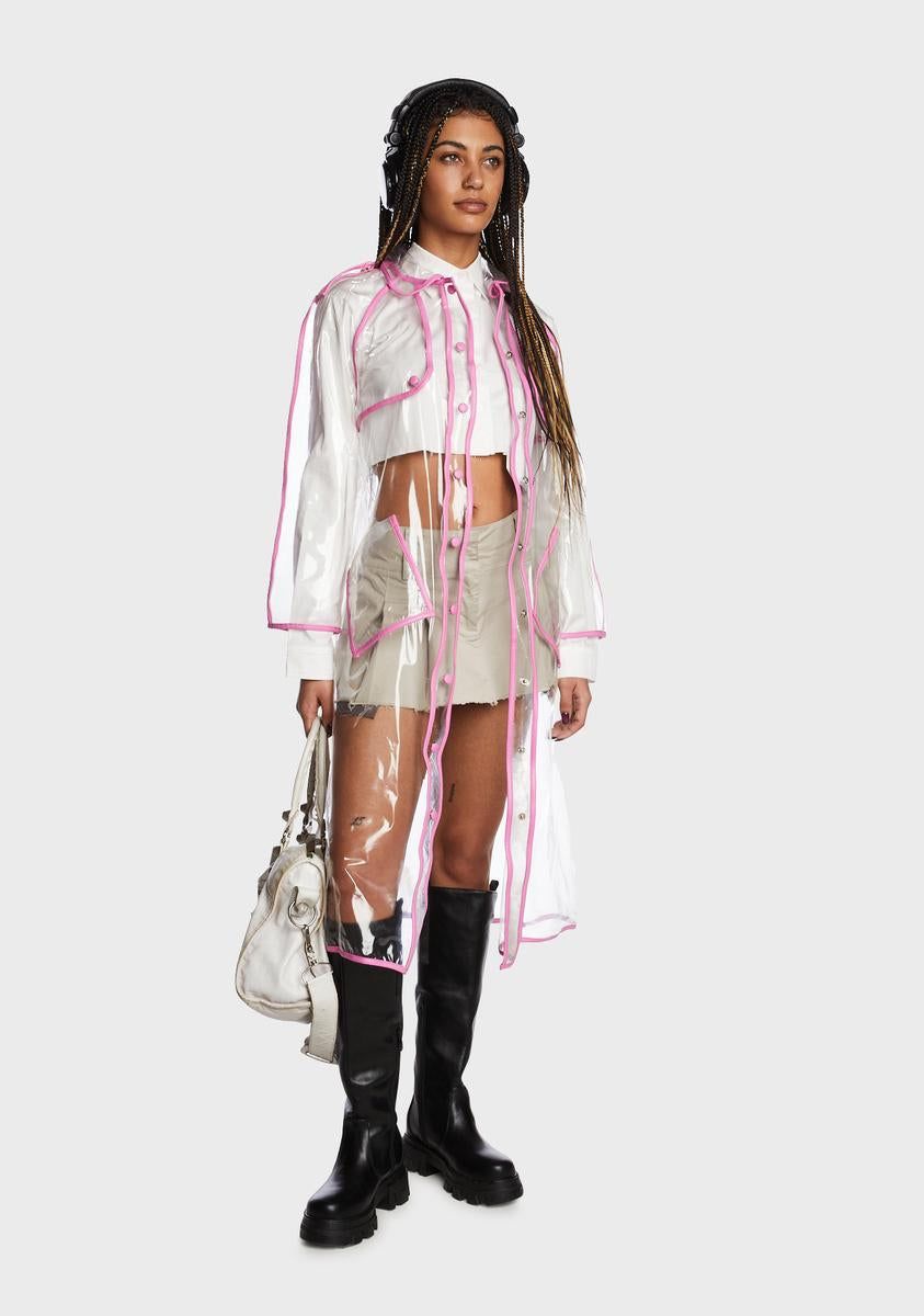 Sweet Drizzle Forecast Clear Trench Coat sold by Dolls Kill product image thumbnail 5