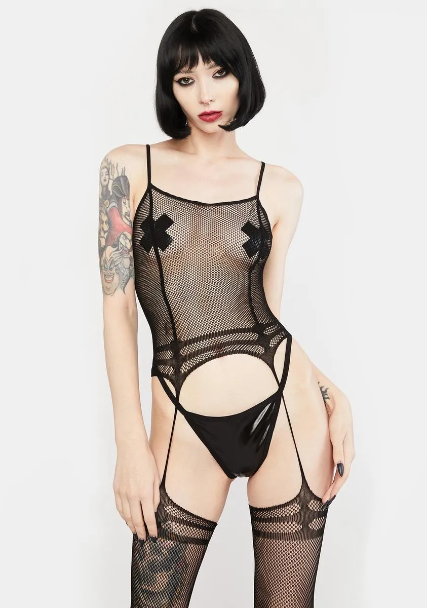 Be My Playmate Fishnet Bodystocking sold by Dolls Kill